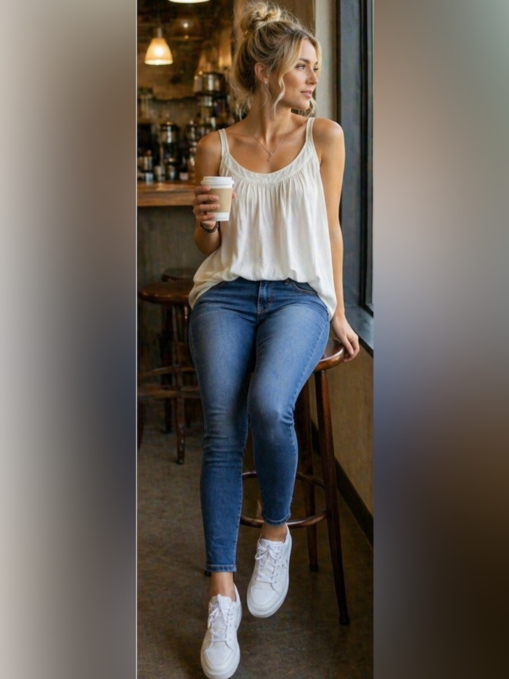 PAIGE Blue Ankle Crop Slim Jeans
